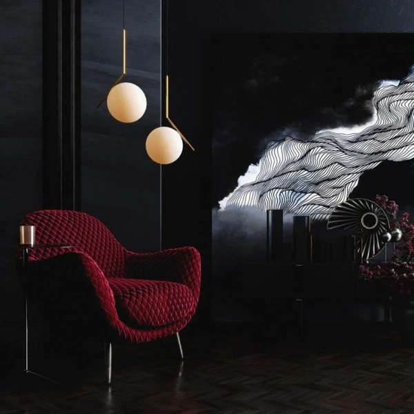 Pendant lamp Bolero P25 E27 BRS