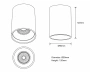Surface downlight Cylinder ZTUBE-12.90.CCT.BR LED 12W