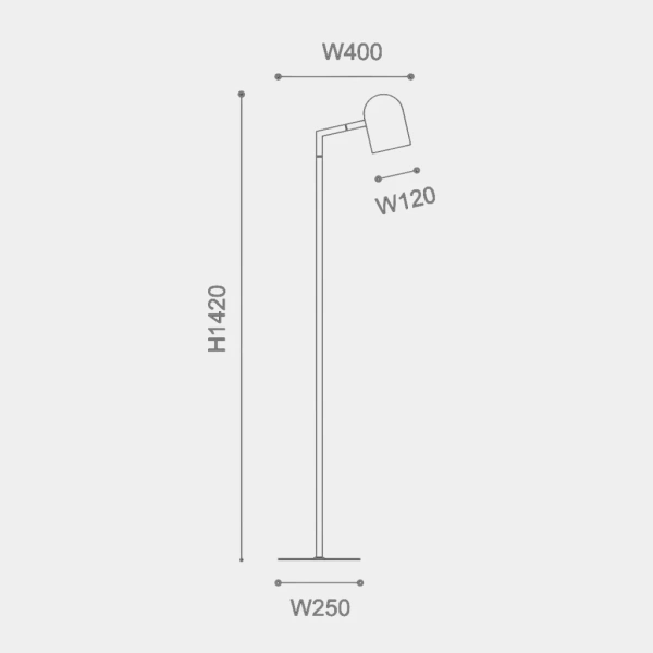 Floor lamp Pia Charcoal Grey Floor lamp Pia Charcoal Grey