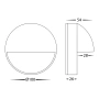 Step light Veko White with Eyelid HV2928T-WHT-240V IP65