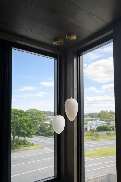 Pendant lamp Ateca P15 Alabaster Spanish Marble G9 BRS