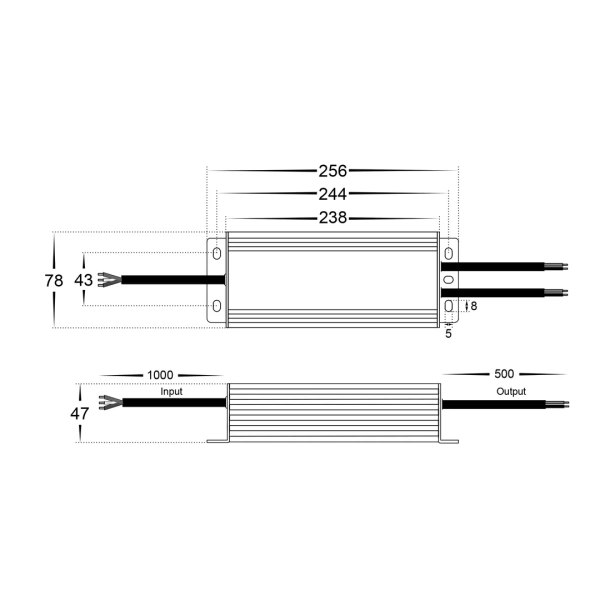 Driver LED HV9660-24V 200W IP66 Triac Dim