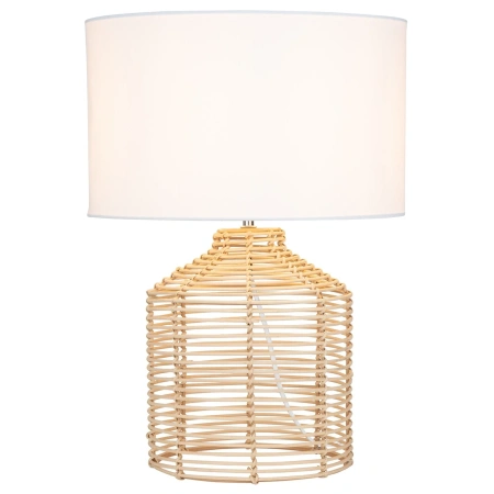 Table lamp Umina Rattan Cage E27 WHT