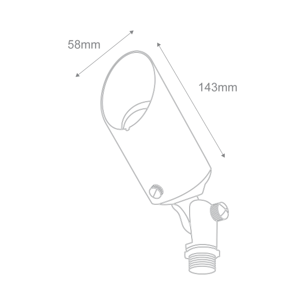 Spike light Dusk MR16 6W LED BRZ