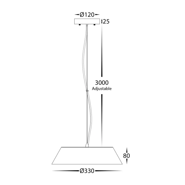 Pendant lamp Noyer 330mm Walnut Timber