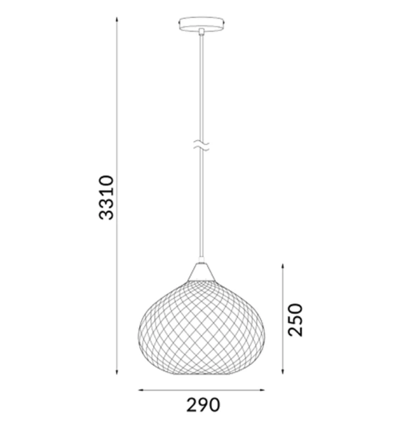 Pendant lamp Rictus 1 Bohemian Glass Round Shape E27 CHR Pendant lamp Rictus 1 Bohemian Glass Round Shape E27 CHR