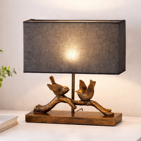 Table lamp Birds on Branch LED Gold