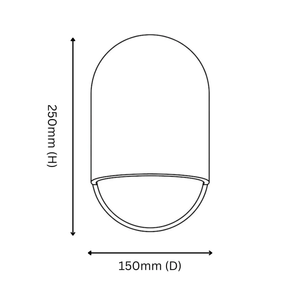 Wall light Vion LED 5W IP65 Black
