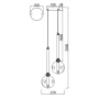 Pendant lamp Meteor 2 light LED 8W 3K GL