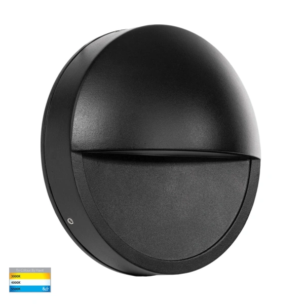 Step light Veko Black with Eyelid HV2929T-BLK-240V IP65