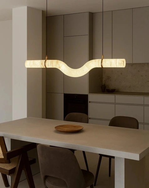 Pendant lamp Lecina P2 Alabaster Marble L150 LED 40W 3CCT BRS