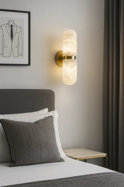 Wall light Alloza W1 Alabaster Spanish Marble G9 BRS