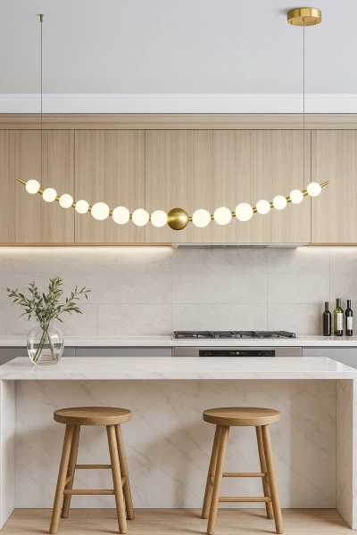 Pendant lamp Cloud P52 L125 LED 20W BRS