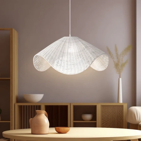 Pendant Light Adaya Rattan White