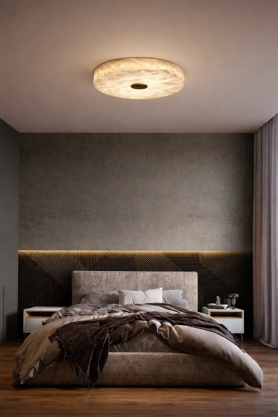 Ceiling Light Malena C1 Alabaster Spanish Marble D40 LED 30W 3CCT BRS