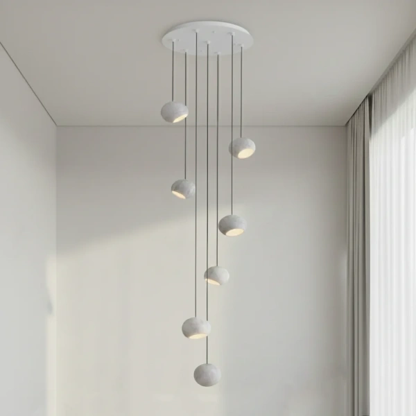 Pendant lamp Carrara 7 LED D60 WHT