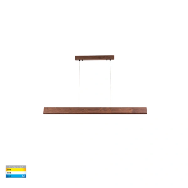 Pendant lamp Opex Walnut Timber L120 LED 20W 3CCT Dim