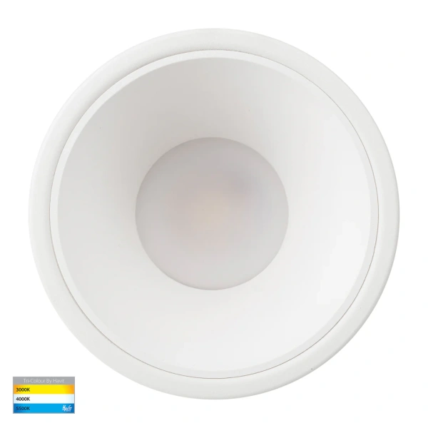 Recessed downlight Gleam WHT with WHT Insert 3CCT Fixed Deep LED 9W IP54 Recessed downlight Gleam WHT with WHT Insert 3CCT Fixed Deep LED 9W IP54