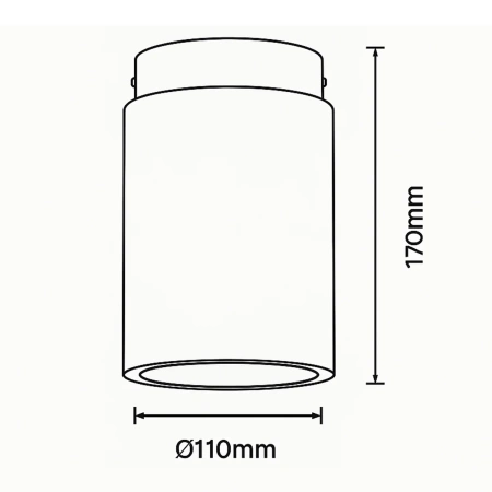 Surface downlight Beam Stone E27 BL