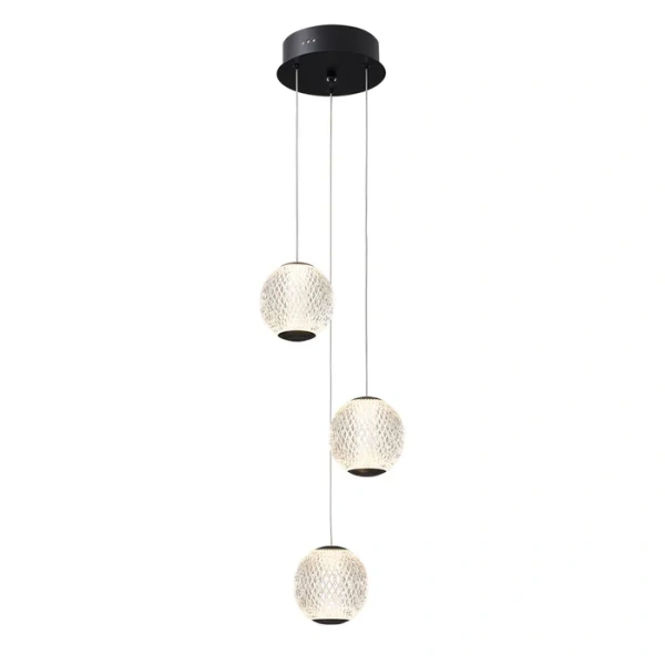 Langdon-3 Light LED Pendant Black 5K Langdon-3 Light LED Pendant Black 5K
