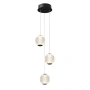 Langdon-3 Light LED Pendant Black 3K