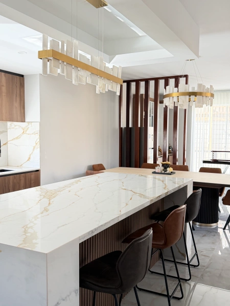 Pendant lamp Miragemas L120 Linear Alabaster Spanish Marble LED 38W CCT Dim BRS
