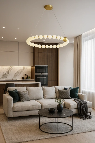 Pendant lamp Cloud P52 D80 LED 25W 3CCT BRS