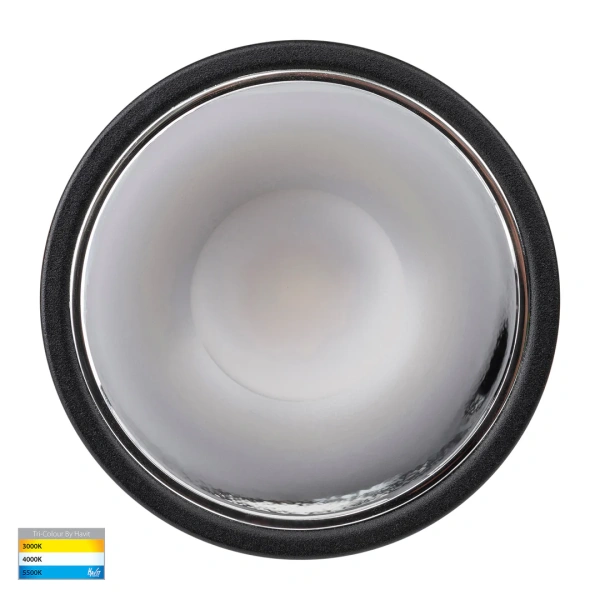 Recessed downlight Gleam BLK with Chrome Insert 3CCT Fixed Deep LED 9W IP54 Recessed downlight Gleam BLK with Chrome Insert 3CCT Fixed Deep LED 9W IP54