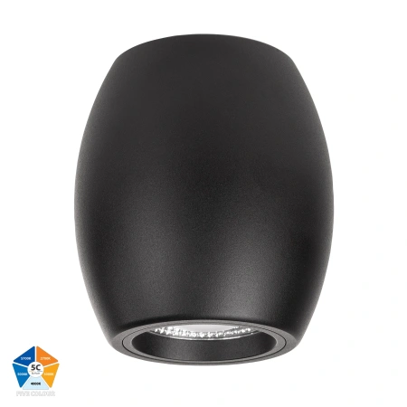 Surface downlight Nella 12W 240V 5CCT LED BLK