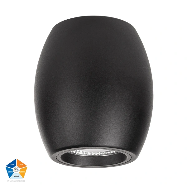Surface downlight Nella 12W 240V 5CCT LED BLK