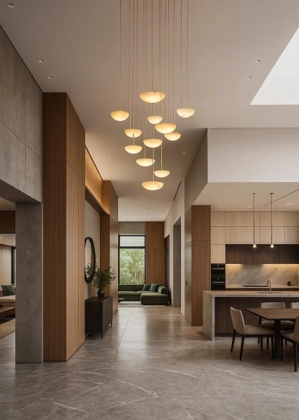 Pendant lamp Miraflores Alabaster Spanish Marble P13 LED 80W CCT Dim BRS