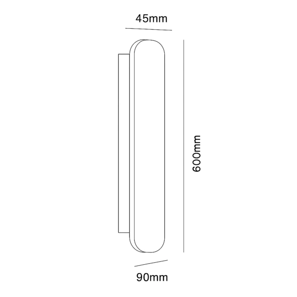 Wall lamp Pulse Long Travertine LED 8W