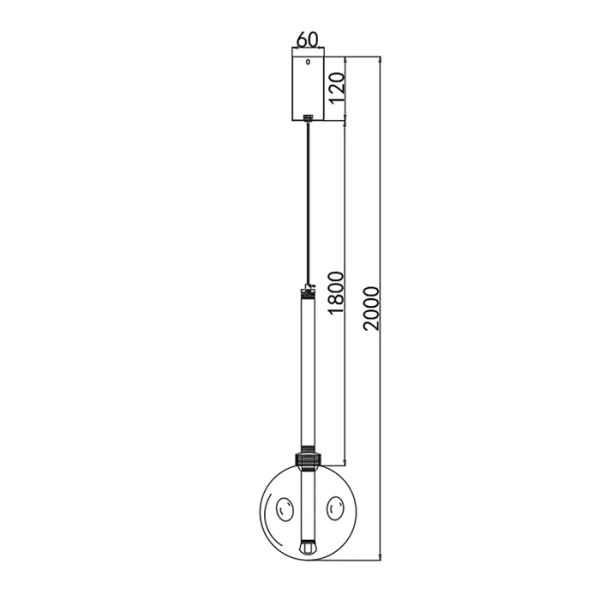 Single pendant Meteor 1 LED 5W GL