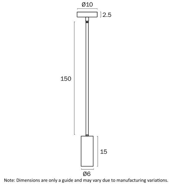 Pendant lamp Kudo GU10 L165 WHT