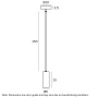 Pendant lamp Kudo GU10 L165 BLK