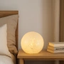 Table Lamp Lyra Glass Ball E27 WHT