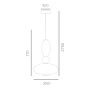Pendant lamp Lumiere 1 SP LED 27W 3K