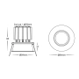 Recessed Downlight Prime D84 3CCT LED 12W IP54 AB