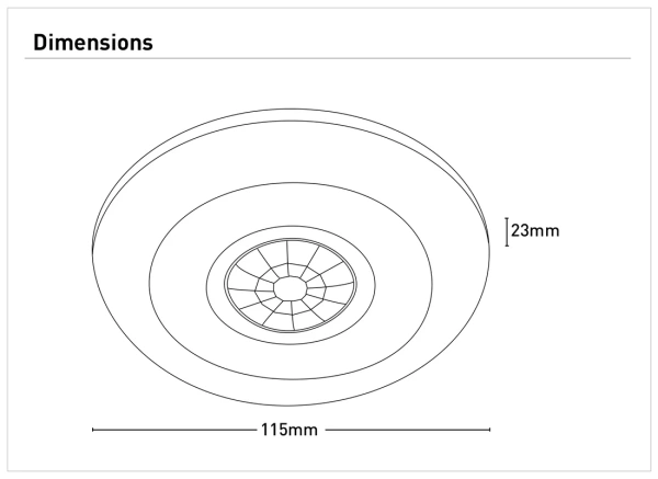 Surface Mount Sensor PIR XSEN002PIR D115 WHT