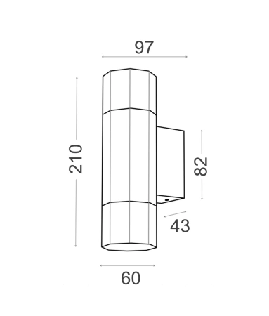 Wall light Octo Up and Down GU10 IP65  White