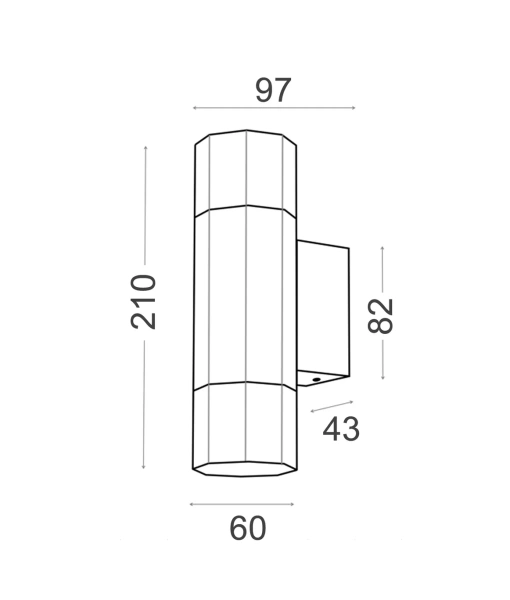 Wall light Octo Up and Down GU10 IP65  White