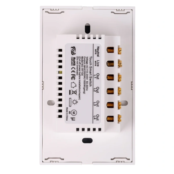 Wall Switch 4 Gang WHT HV9210-4 Wifi