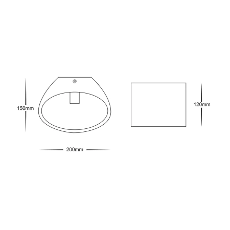 Wall light Arc large plaster HV8026C 3W E14 WHT