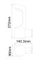 Wall light SETH 1 LED Matt Black IP54