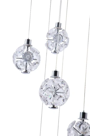 Pendant lamp ADRIANA 12 LED 80W CHR Remote