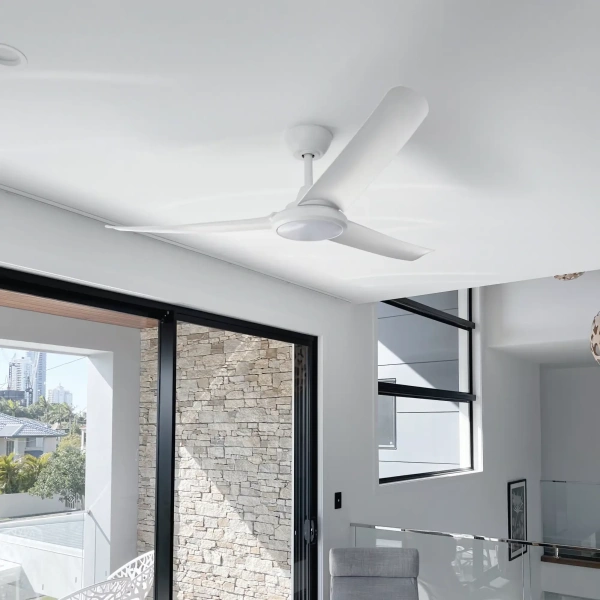 Ceiling Fan Flatjet 3-4-5 blades LED 24W CCT WHT 52