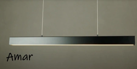 Pendant lamp Amar LED 25W 3CCT Dim with switch L1200 BLK