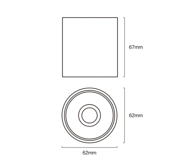 Track Cylinder spotlight Z3022-6.36.CCT.BK 48V 6W WIFI