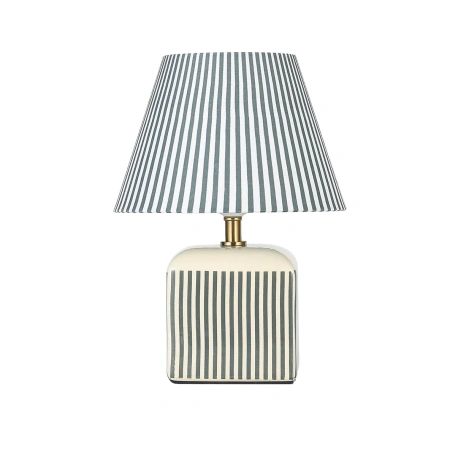 Table lamp Amaris Ceramic E27 Green Stripe