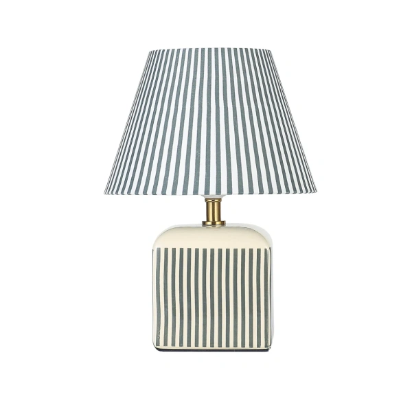Table lamp Amaris Ceramic E27 Green Stripe